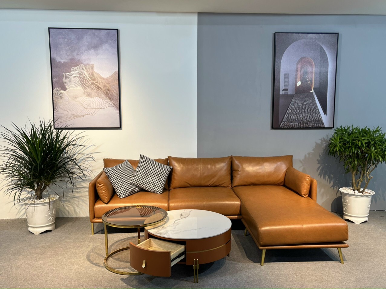 sofa da nhập khẩu PT1020