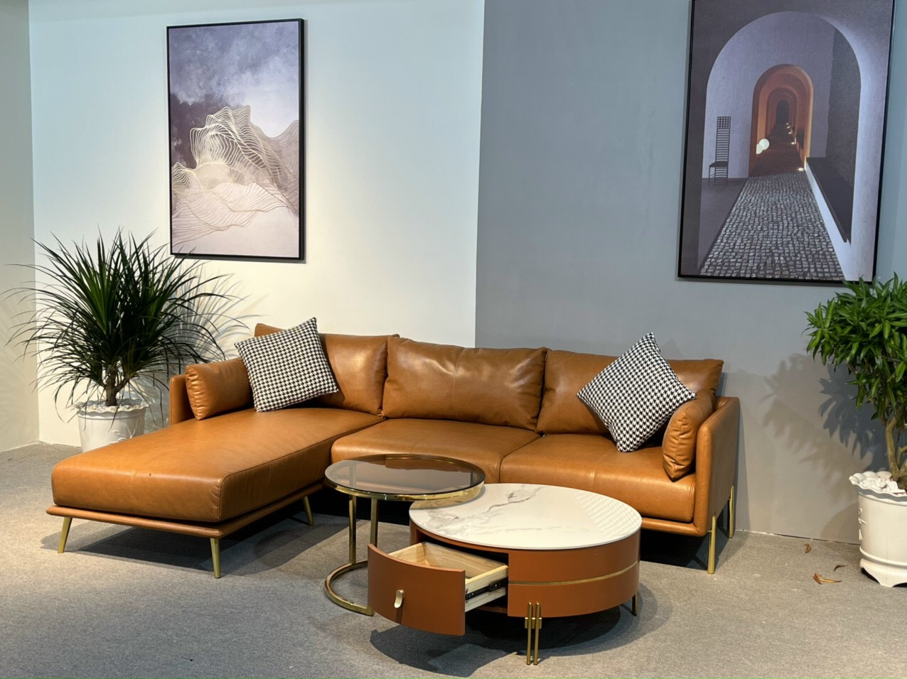 sofa da nhập khẩu PT1020