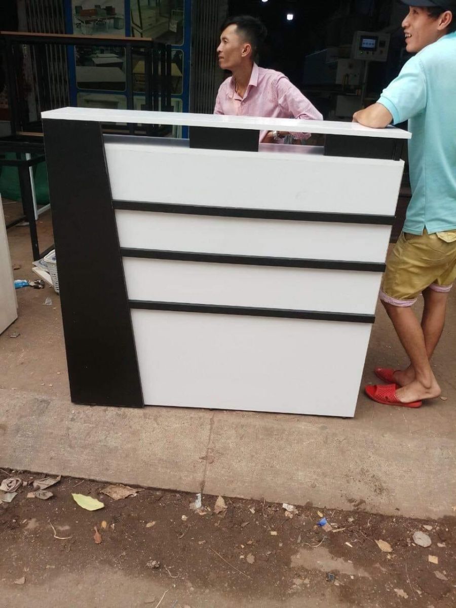 QUẦY LẼ TÂN GỖ MDF THIẾT KẾ NHỎ GỌN PT1083